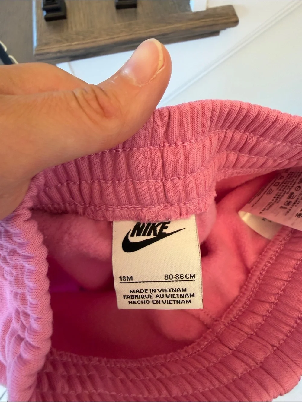 Nike Toddler Girls Pink Fleece Tracksuit Set